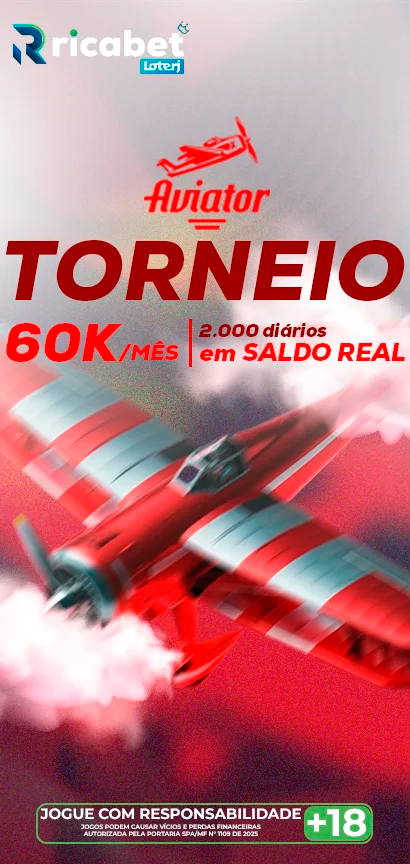 Torneio Aviator da RicaBet com R$ 60 mil por mês